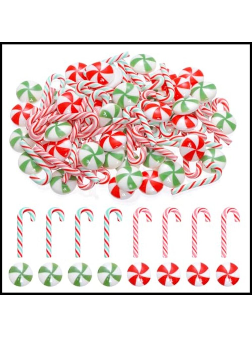 100 Faux Candy Decorations Christmas DIY Craft Supplies